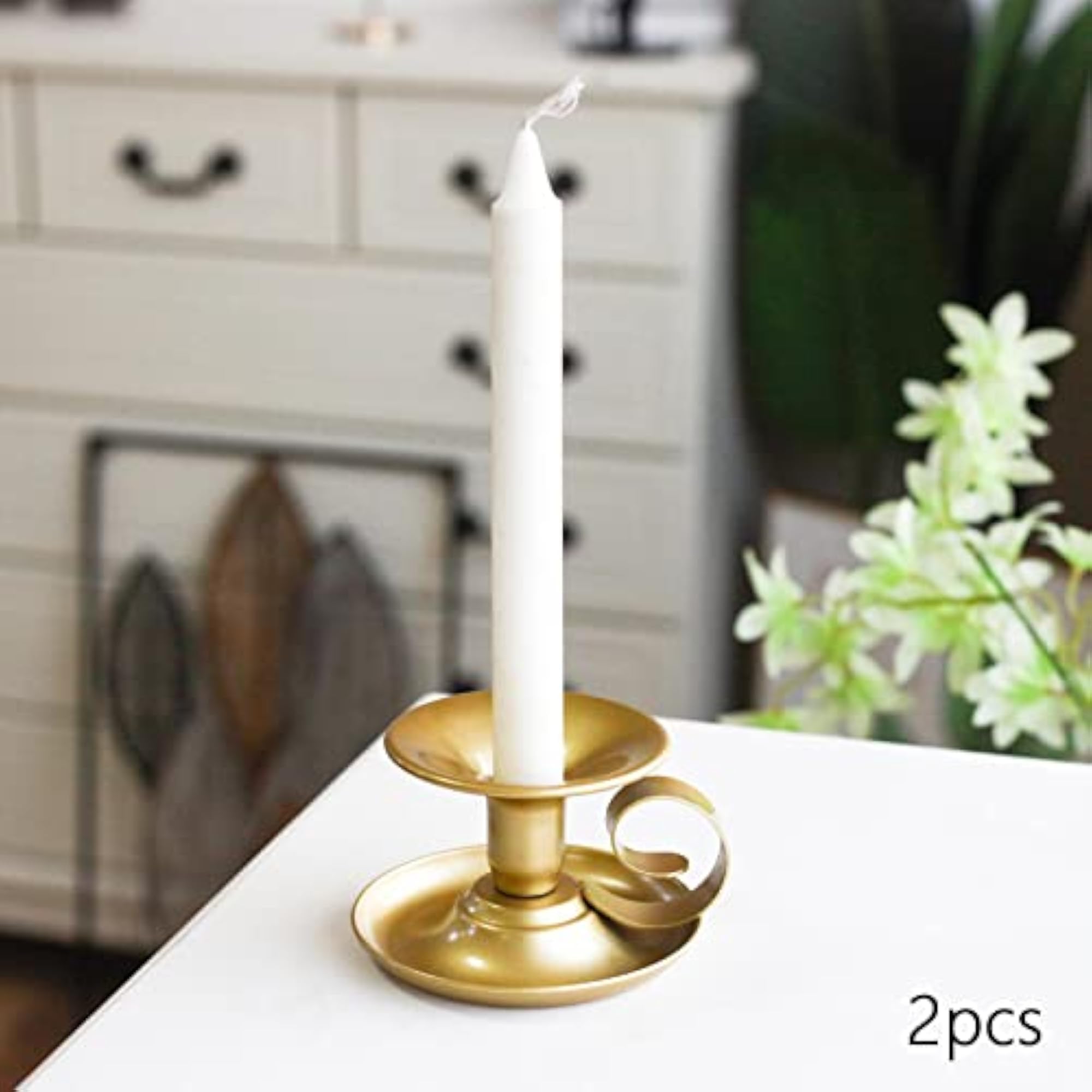 Elegant 2Pcs Candle Holders Ornament for Events