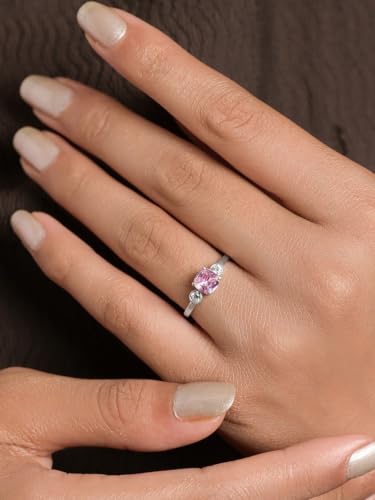 Image of Clara 925 Sterling Silver Minimal Daily Wear Adjustable Ring for Women | Gift for Birthday Anniversary | Platinum Plated | Swiss Zirconia