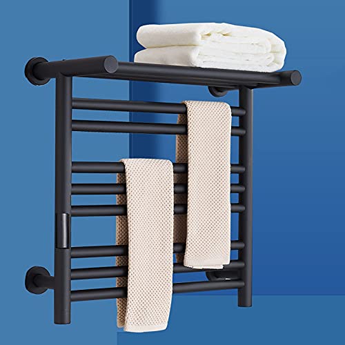 Toallero de acero inoxidable 304 eléctrico con estante para pared de baño 3