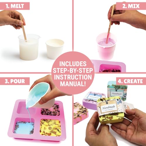 Image of Kalakaram DIY Shea Butter Soap Making Kit | STEM Project & Learning Science Kit | Educational Birthday Gift Kids, Boys & Girls Ages 8-10-12-14 | Creative Gift Idea for Young Scientists.