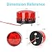 Red Strobe Light & Flashing Beacon for Security Systems - 110V AC Round Safety Alarm with High Visibility Blinking Warning, Model LTE-5061J