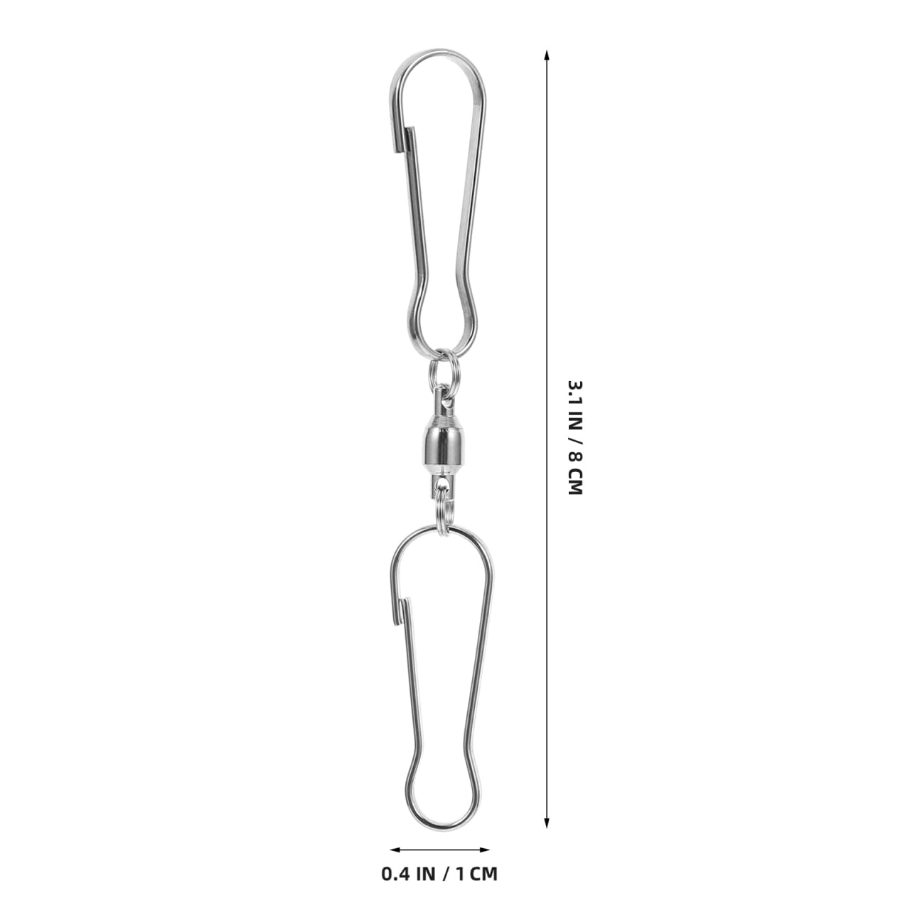 EXCEART Lot de 5 crochets pivotants pour manches à air rotatifs - Double clip - Rotation à 360° - Étanche - Résistant à la rouille - Léger - Métal argenté
