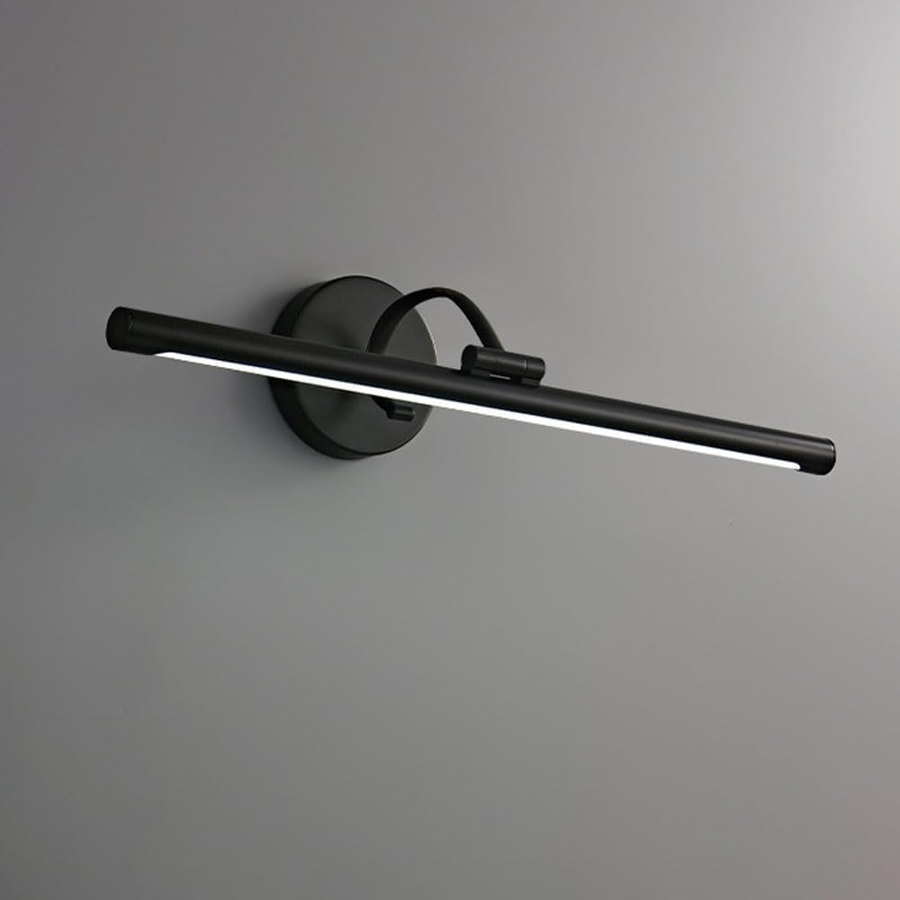 Cwcqgh Light/Black Wall Sconce Mirror Front Lamp Linear Bathroom Vanity Copper Cabinet Adjustable Frame Picture Ing Minimalist,55Cm