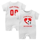 BABYWEN Switzerland Custom Baby Jersey Future Player National Team Soccer Clothes Personalized Name Number for Boy Girl Gifts, Customize