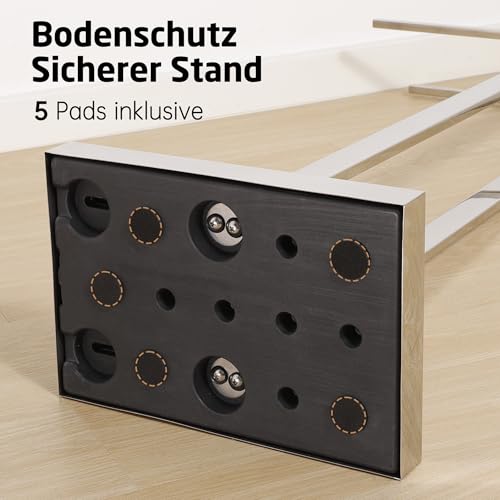 KES Handtuchhalter Stehend Handtuchständer Badetuchhalter Edelstahl 18/8 Doppel Handtuchstange Freistehend Poliert, BTH231