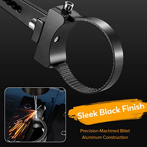 penobon Light Bar Bracket 3 inch Roll Bar Clamps Adjustable Roll Cage Clamps Bull Bar Mounting Brackets for Off Road UTV ATV Truck Motorcycle Boat, Black, Pack of 2 - Thumbnail 5