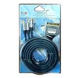  Gef-roy Cordon S-VHS vidéo Haute Qualité 1 Péritel Mâle - 1YC + 2 RCA Mâles 3 m