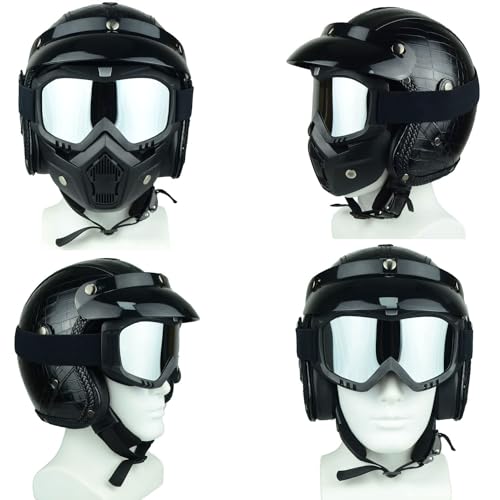 QUICKMOVE Goggle Mask Anti Scratch UV Protective Face & Eyewear Windproof Dirt Shield With Soft Foam Padded Detachable Mouth Filter For cycling Bike Off Road Racing Ride Unisex 2