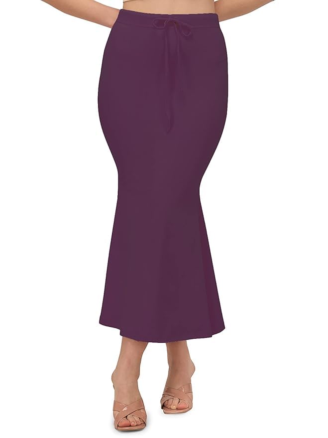 Purple Saree Petticoat Shapewear for Women Stretchable Petticoat Readymade Sari Shape Wear Cotton Blend Laddies Petticoat Underskirt(Size - XXL)-picture-29