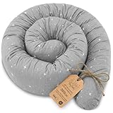 Totsy Baby Almohada para Dormir de Lado, Almohada para el Cuerpo de Serpiente 200 cm Algodón - cojin Cervical Enrollable Lavable Cojines Grandes Almohada para el Cuerpo Oeko-Tex Galaxia