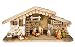 Produktbild Holz und Gartentrends Weihnachtskrippe Krippe Krippenstall Weihnachten Weihnachtskrippen Tischkrippen Krippenfiguren (W03+9 cm Figuren)