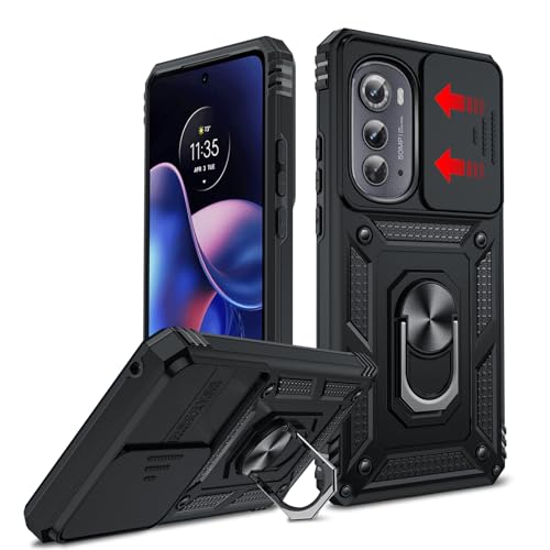 Coque Motorola Edge 2022 haute résistance militaire noir mat LeYi