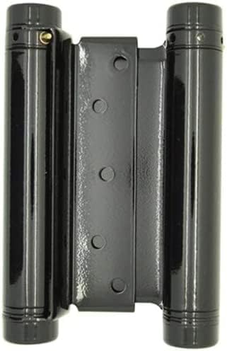 6" Double Action Spring Hinge Saloon Door Hinge — Cafe Door Hinge for in & Out Doorway Swing — Commercial Grade Double Swing Hinge, Heavy Duty Door Hinge — Swinging Cafe Doors (Gloss Black, 1 Unit)