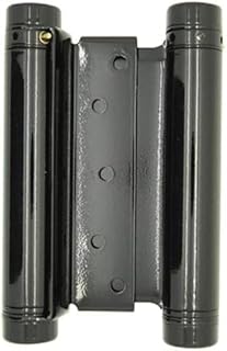 Swinging Cafe Doors - 6" Double Action Hinge – Heavy Duty Door Hinges for Saloon & Cafe Bar Swinging Doorways – Commercial Grade, Adjustable Tension for High Traffic Use, Gloss Black, 1 Unit