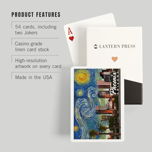 Lantern Press Phoenix Arizona Naipes Poker 52 piezas miniatura 3