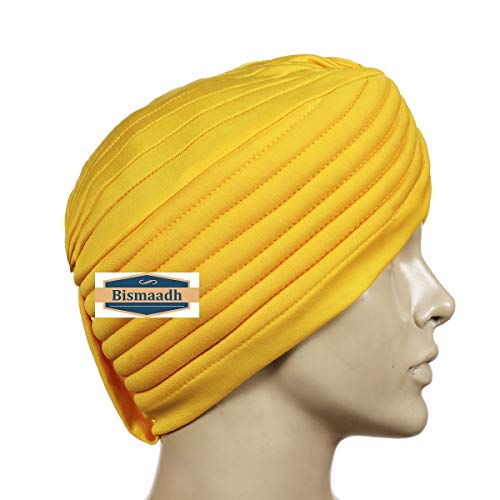 Image of BISMAADH Instant Readymade Turban for Men & Women Head Wrap Lightweight Cap Headwear Sikh Pagri
