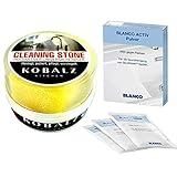 Set bestehend aus: 1 x Blanco Activ Pulver (3Tüten) und 1 x Putzstein Kobalz Kitchen Cleaning Stone.