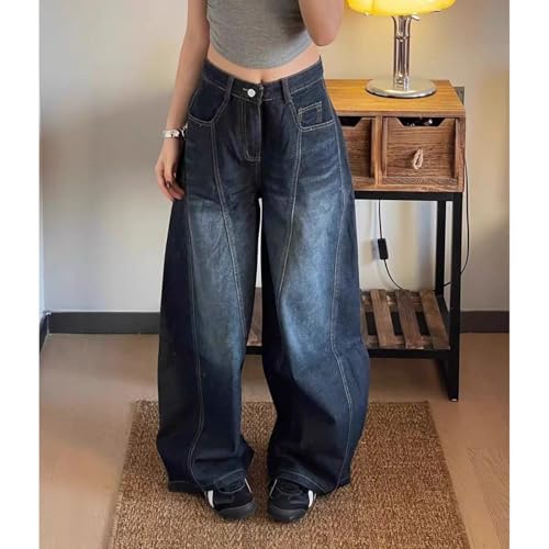 Mens Baggy Jeans Y2k Wide Leg Barrel Jeans for Women Stretchy Hip Hop Loose Denim Pants Grunge Clothes Streetwear4