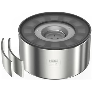 1Gallon No Spill Water Bowl for Dogs, Double-Wall Stainless Steel with Splash-Proof Paws Lid and Floating Disk, Non-Slip Base, Easy to Clean Slow Water Feeder for Large Medium Dogs