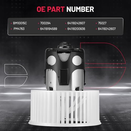 Image of BDFHYK AC Heater Blower Motor Fan 700294 Compatible with BMW 528i 528i xDrive 535d 535d xDrive 535i GT 550i 640i 650i 740i 750i 760Li 550i GT,HVAC Blower Motor Assembly Replacement for 64119242607