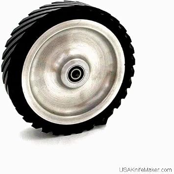 Wheel - Poly Contact Wheel - SERRATED 10" Diameter 2" Wide 1/2" bore 70duro