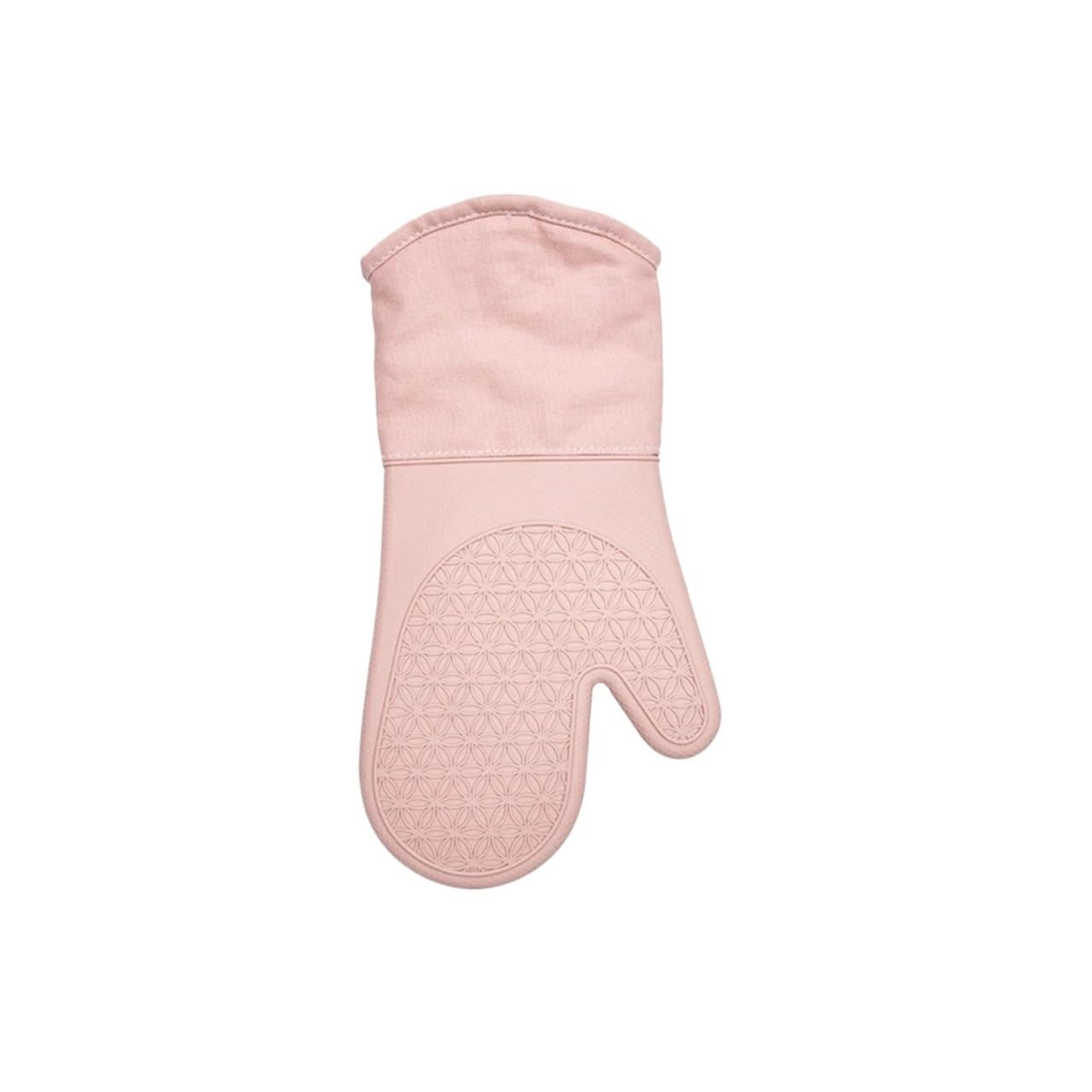 Silicone Insulation Gloves Oven Mitts Kitchen Grill Cooking Washable Microwave Heavy Duty Mittens(Pink)