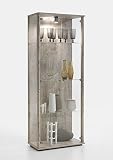 13 Casa Vitrina Cristal C2, 67,5 x 36 x 171 h cm, Roble Claro, nobilitato, Cristal
