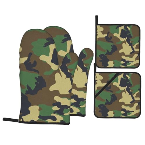 Gants de cuisson camouflage pour grillades en plein air et four nomade - 2