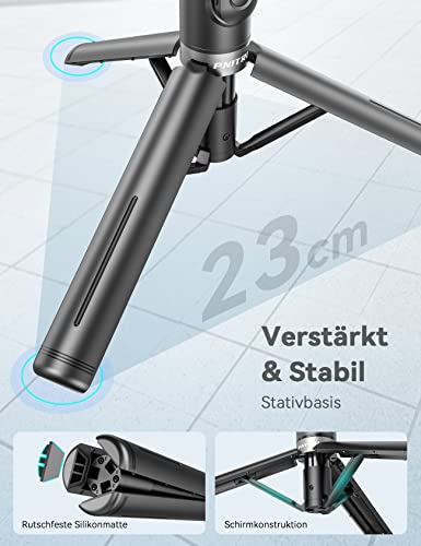 Pnitri Selfie Stick mit drehbarem Licht und Stativfunktion