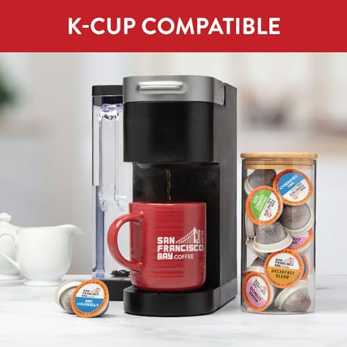 San Francisco Bay Compostable Coffee Pods - Variety Pack Medium Roast (40 Ct) K Cup Compatible including Keurig 2.0, Colombian, Breakfast, Organic Rainforest, Donut Shop