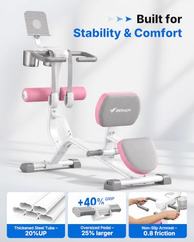 Image of MERACH Full Body Stretch Machine Back Stretcher, 350LBS Weight Capacity | Posture Correction, Flexibility Training, Extra Wide Seat, Padded Cushion, Exercise Guide Chart, Stable Steel Frame, Home Gym