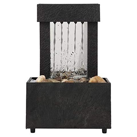 Hangarone Water Fountain Tabletop Fountain Meditation Fountain, Indoor Small Relaxation Feng Shui Water Fountain, Water Fountain for Home Office Bedroom Cover