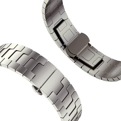 Image of ACM Watch Strap 20mm compatible with Compaq Q Watch Smartwatch | Metal Stainless Steel Belt Luxury Band