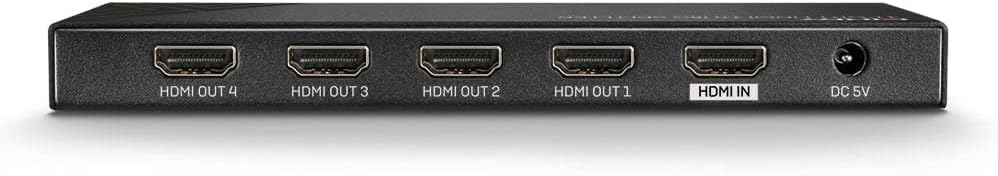 Rear panel of the Lindy 4 Port HDMI 2.0 18G Splitter