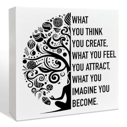 Namaste Meditation Room Wooden Sign, Buddha Quote Decor