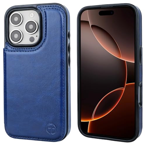 Étui portefeuille iPhone 16 Pro en cuir avec blocage RFID - 3