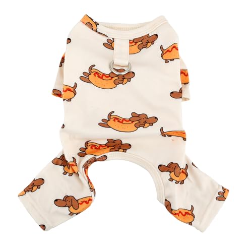 Pijama para perros pequeños Zunea con estampado divertido miniatura 4