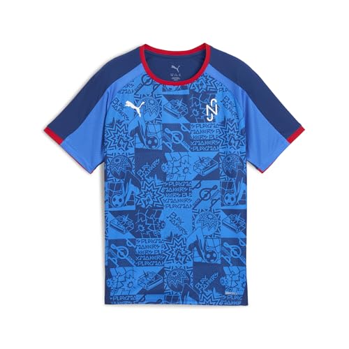 PUMA Maillot de Football Neymar Jr Playmaker Enfant et Adolescent 176, Blazing Blue White Ultra