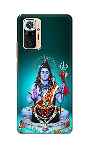Image of Printed Hard Back Cover Case for Mi Redmi Note 10 Pro | Mi Redmi Note 10 Pro Max Back Cover (Lord Shiva) -1803
