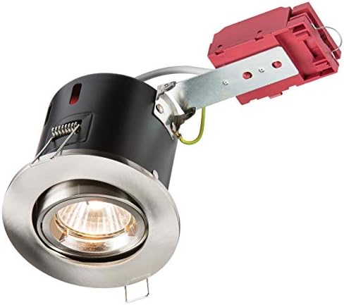 Knightsbridge Fixed GU10 230V 50W IC Fire-Rated Downlight-White, Metal