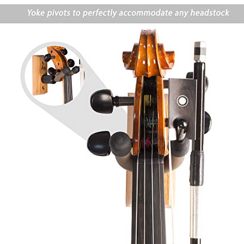 image for String Swing Violin and Viola Hanger Wall Mount for Home and Studio Mu
