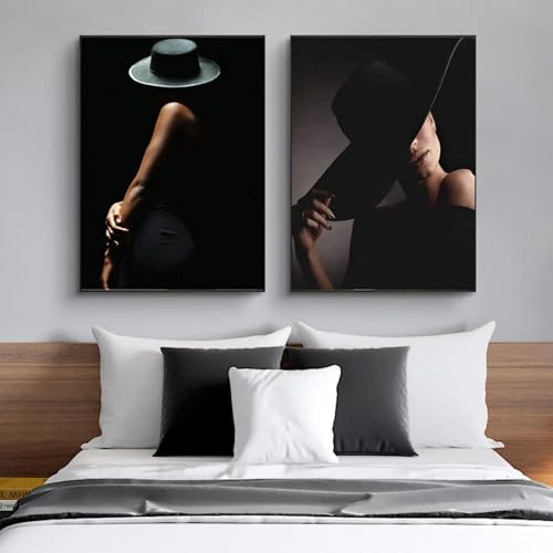 Affiche murale pour salon femme élégante peinture esthétique de chambre