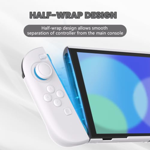 PlayVital Protective Case for Nintendo Switch 2 - Cute Dockable Hard Case Shell for Switch 2 with Thumb Grip & Sticker & Button Caps, Anti-Scratch & Shockproof Cover Skin - White by playvital - Used condition - Image 5