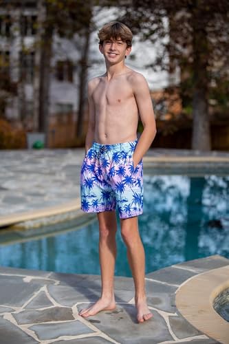 Image of Cozople Boys Swim Trunks Compression Liner Swim Shorts Quick Dry Bathing Suit with Boxer Brief Swimwear 2-20T