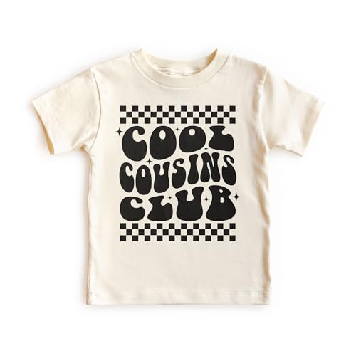 Cool Cousins Club Toddler Shirt - Cute Matching Retro Cousin Shirts - Natural Toddler & Youth Tee