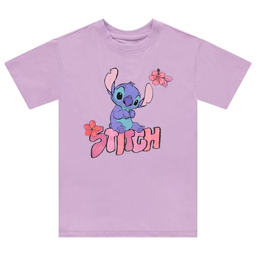 Image of Disney Lilo and Stitch Girls Short Sleeve T-Shirt- Stitch Girls Tee Sizes 4-16