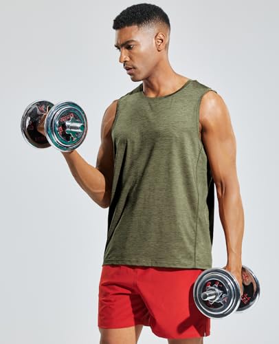 Image of MIER Men's Sleeveless Tank Top Dry Fit Workout Muscle Tee Shirt for Running Athletic Gym Sports Training, Moisture Wicking
