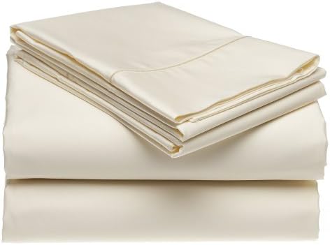 Elite Home Renaissance 600-Thread-Count Cotton Sateen King Sheet Set, Ivory