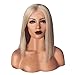 Produktbild AMUSTER Perücken Kurze gerade synthetische Haar volle Perücken für Frauen Perücke Menschenhaar Vollende Kurze Bob Perücken Natürlich Aussehende (14inch, Mehrfarbig)