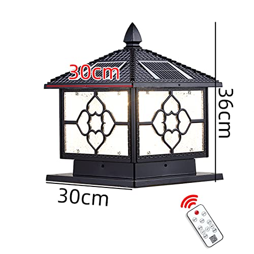 Sduytdg Remote Control Solar Post Lights Pier Lights Aluminum Outdoor Solar Lamps Exterior Pole Lights With Pier Mount Base Solar Pillar Light For Patio, Porch, Yard, Garden #TOP5